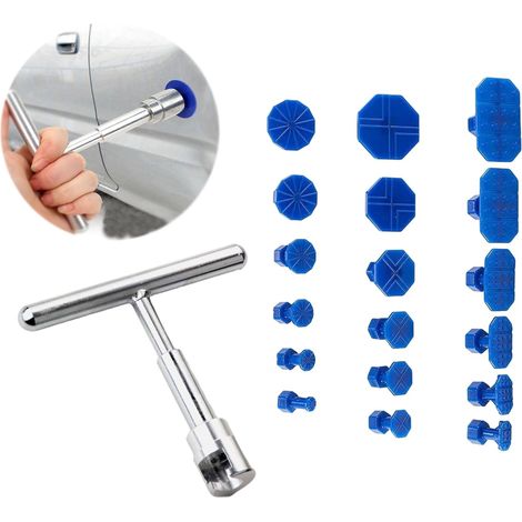 Set da 18 pezzi - rimozione ammaccature auto - attrezzi - riparazione ammaccature auto - riparazione ammaccature senza verniciatura - riparazione danni carrozzeria con T - set da 18 pezzi (1/3)