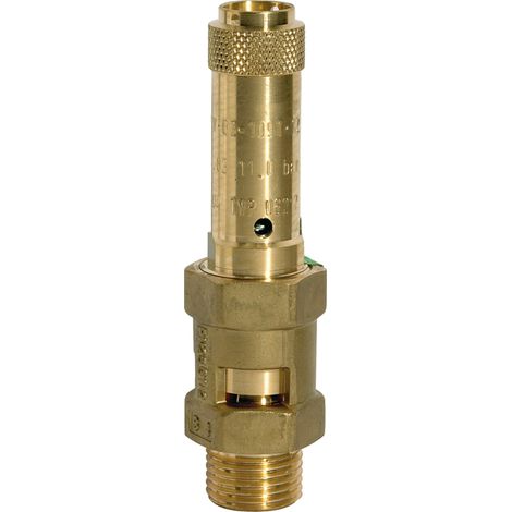 Riegler Sicherheitsventil, Messing, G 1 1/4, Ansprechdruck 12 bar