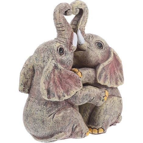 de 2 statues d l phants en r sine dor e ornement porte (1/5)
