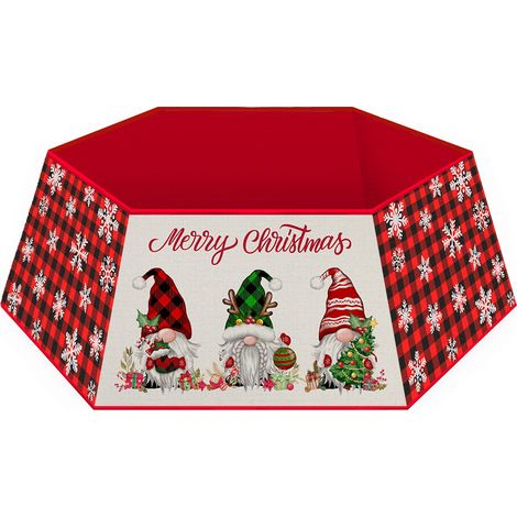 Jupes de sapin de Noël mignonnes,(627825cm) boîtes imprimées, boîtes hexagonales, décorations de jupe de sapin de Noël, fournitures de fête (1/5)