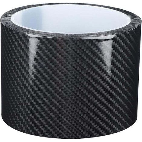 Autocollant en Fibre de Carbone, Film de Protection en Fibre de Carbone Noir, Protection de Bord de Porte de Voiture, Autocollant Anti-rayures, Accessoire de Voiture(7CM3M) (1/4)