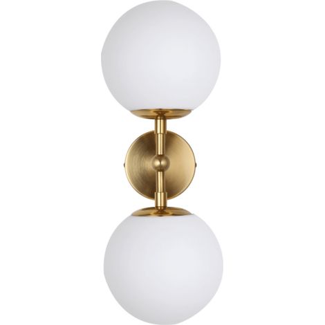 Applique Dorado Light Prestige oro/bianco 2xE14 vetro metallo (1/5)