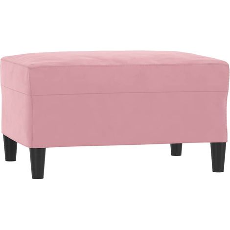 vidaXL Reposapiés de terciopelo rosa 70x55x41 cm (1/2)