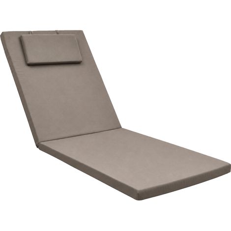 Gartenliege Auflage Sonnenliege Loft RL, 200x60x5cm, Taupe (1/5)
