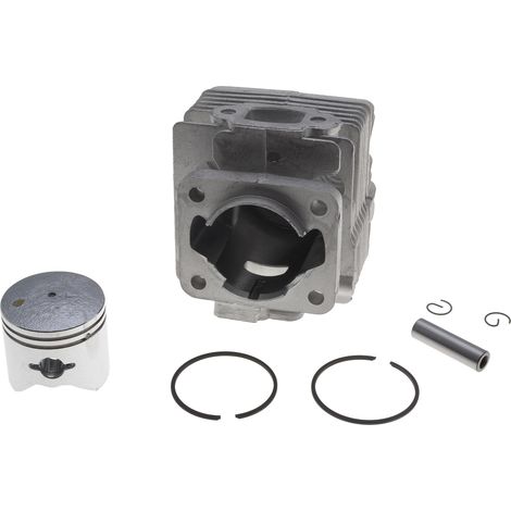 Jardiaffaires – Cylindre piston 34mm pour moteur Chinois 26cc – Ensemble complet avec axe et clips – Compatible débroussailleuses Farmech et NAC