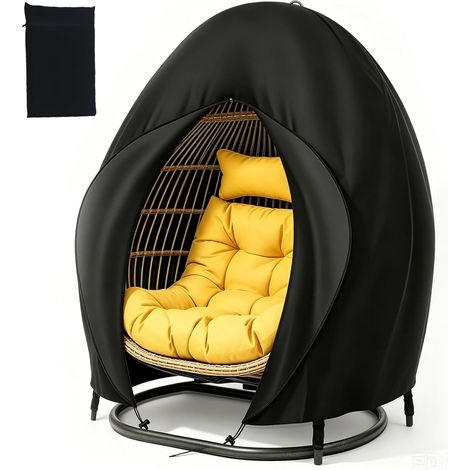 Housse de Chaise à Suspendre Balancelle, SuspenduHousse de Protection en Tissu Oxford 210D, Housseoeuf Suspendu Extérieur, Housse de Fauteuil Oeuf Suspendu avec Fermeture éclair, 200x230cm (1/5)