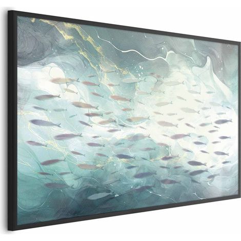 Affiche - Un banc de petits poissons (1/4)