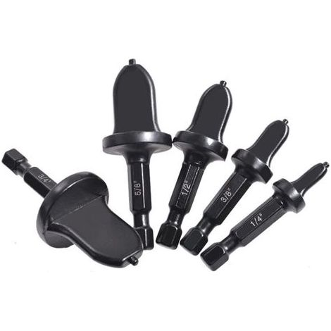 Outil d'expansion de tube en cuivre 5pcs Air Climating Conditionnement Expanseur Expanseur Swaging Tool Drift Bit Type Tlakeing Tools HSS Expanseur de tube de poignée hexagonale (1/5)