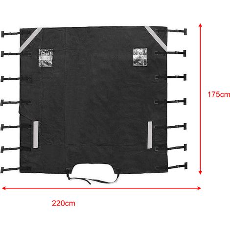Housse de protection avant pour remorquage, pare-pierres avec feux LED et protections, cache avant pour caravane (1/5)