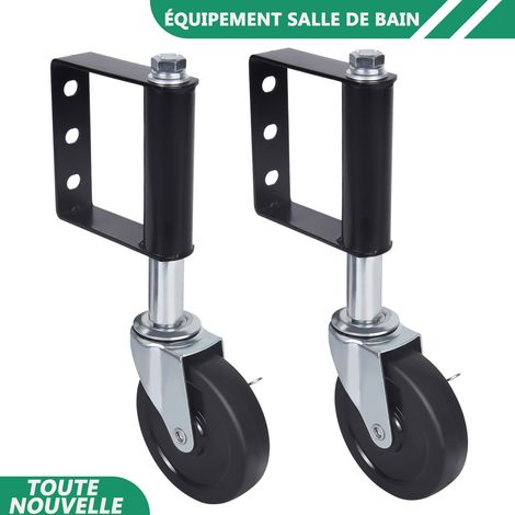 WAOBDLA Roue de porte en caoutchouc 2pcs Roues de clôture lourdes Roue de soutien de porte (1/5)