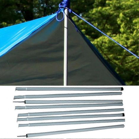 Arceaux de tente en fer à 8 sections, supports de bâche et de toile pour auvent, accessoires de camping et de sports de plein air (1/5)