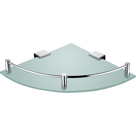 Étagère D'angle Verre, Avec Chrome Fixation, Kibo Nimco (1/2)