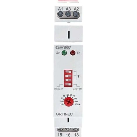 Relais temporisé double fonction 10A 230V AC, temporisateur électrique GRT8 EC Crezuo (1/4)