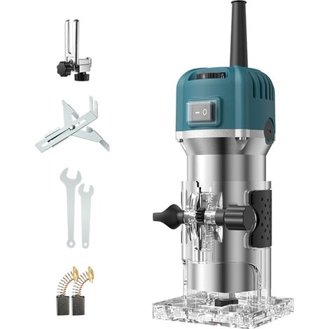 Irovami Défonceuse compacte à main 800 W 220 V avec 33 000 tr/min et 6 vitesses variables. Outil de coupe et de finition électrique. (1/5)