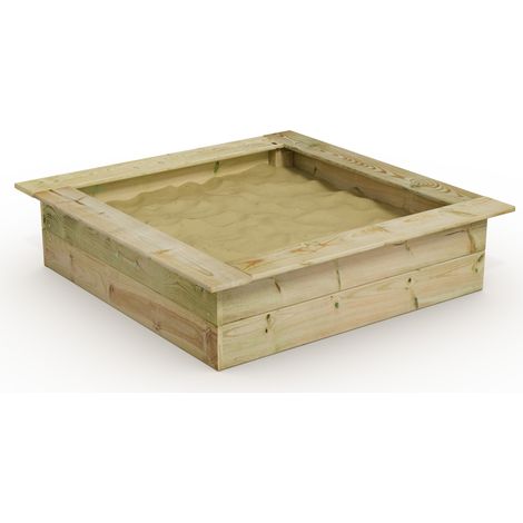 Wickey King Kong Sandkasten Sandkiste mit Sitzbank Garten Kinder Buddelkiste - 120 x 120 cm