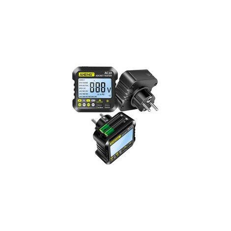 Testeur de Prise 90-250V AC, Affichage LED, Multimètre avec Détection de Polarité et Test de Phase, Outil Électrique Pratique