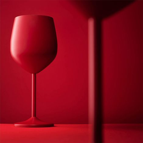 1 verre à vin rouge 18 oz en acier inoxydable mat (1/5)