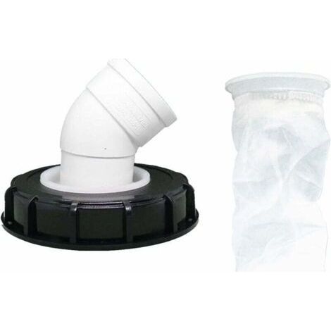 45°Filtre à Couvercle IBC, Filtre à Eau de Pluie en Nylon 163 mm, Lavable avec Couvercle pour réservoir d'eau de Pluie IBC DN 150 (1/5)