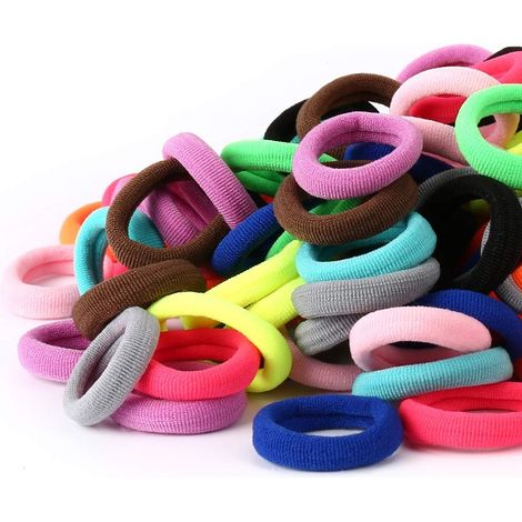 Élastique À Cheveux - Coton Doux Sans Couture - Pour Bébés Filles Et Adultes À Cheveux Fins - Lot De 20 Pièces (1/5)