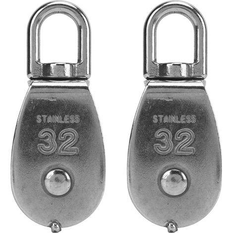 Deux ensembles de systèmes de poulies rotatives, poulies simples en fil d'acier inoxydable 304, équipement de fitness à domicile permettant de gagner du temps. (1/5)