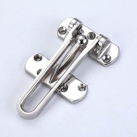 Dispositif de sécurité robuste et résistant pour la serrure de porte, butée de porte de sécurité domestique, verrou de porte battante, adapté à un usage résidentiel/hôtelier. (1/5)