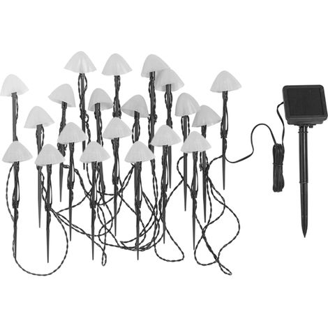 Guirlande lumineuse solaire étanche pour jardin extérieur, pelouse, décoration, lampe LED champignon. (1/5)