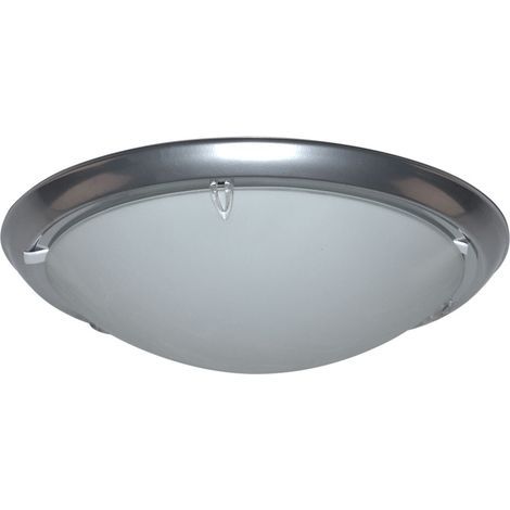Brilliant 90288/11 Livorno Plafoniera LED (monocolore) E27 60 W Titanio, Bianco (1/3)