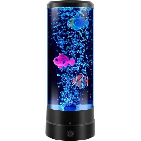 Lampe LED Poisson Bulle DIY Lampe de Table Rechargeable USB Veilleuse Lampe de Bureau Ronde Décoration pour la Maison et le Bureau (1/3)