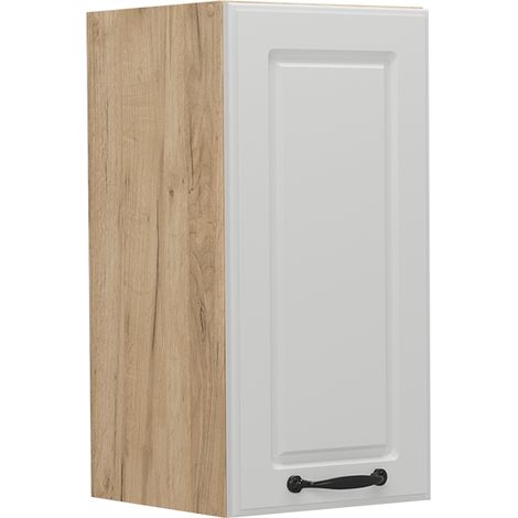 Armario colgante R-Line, Blanco casa de campo, 30 cm, Vicco