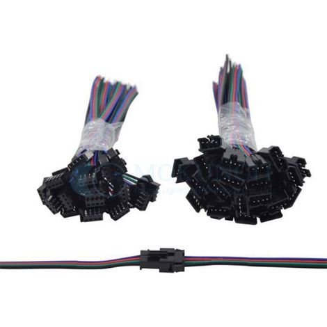 Connecteur JST - SM Mâle Et Femelle - Pour Bande LED APA102 WS2801 - Longueur 15 Cm - Lot De 4 (1/5)