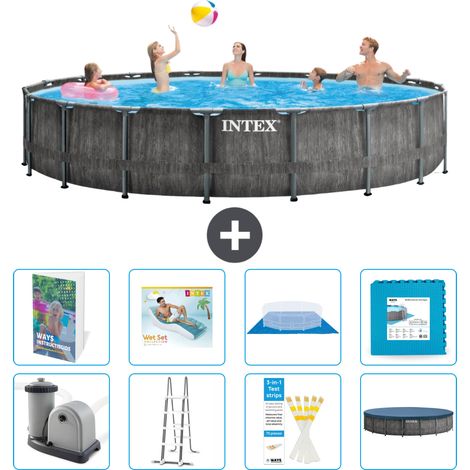 Intex Piscine Prism Frame Ronde - 549x122 cm - 9-pièces  S651
