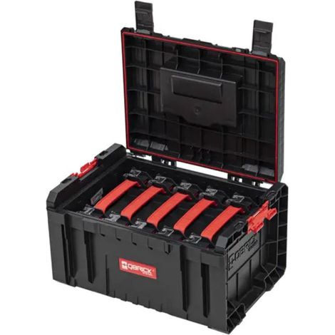 Qbrick – Caisse à outils modulable 460x345x270mm – Couvercle étanche – 5 organisateurs QS TWO pour accessoires – Connecteurs polyamide (1/7)