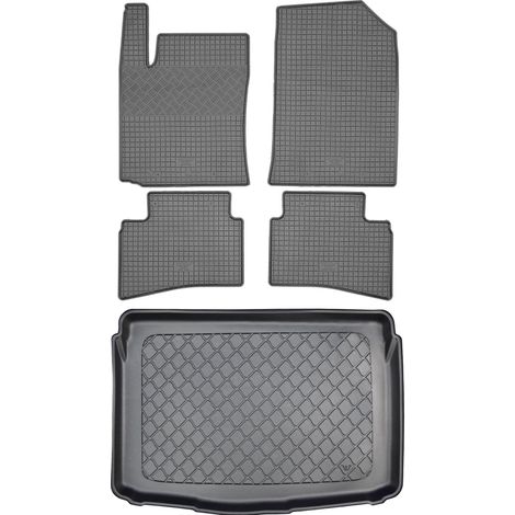 Set di tappetini in gomma per auto e tappetino per bagagliaio per Kia Stonic SUV (5 porte) da ottobre 2017 (1/5)