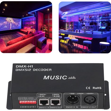 ACME DALIN 4-Kanal DMX 512 LED-Controller mit einstellbarer Dimmfunktion für Bars und Clubs (Leiterplatte, Eisen, 16,4 x 6,5 x 4 cm, 12 A, 12–24 V) (1/5)
