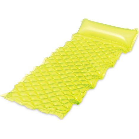 Summer Waves Luftmatratze Komfort neon gelb 1,75 m x 80 x 17 cm Wasserspielzeug (1/2)