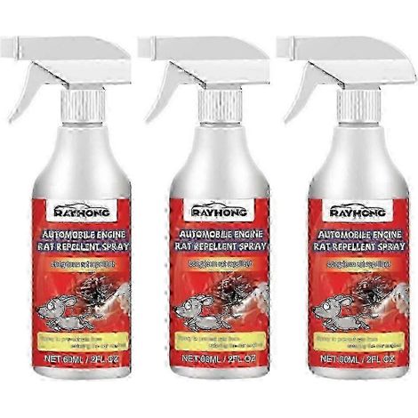Huile essentielle de menthe poivrée 3x contre les rats et les moteurs de voiture, spray anti-rats, spray de protection pour la maison et le moteur de voiture (1/4)