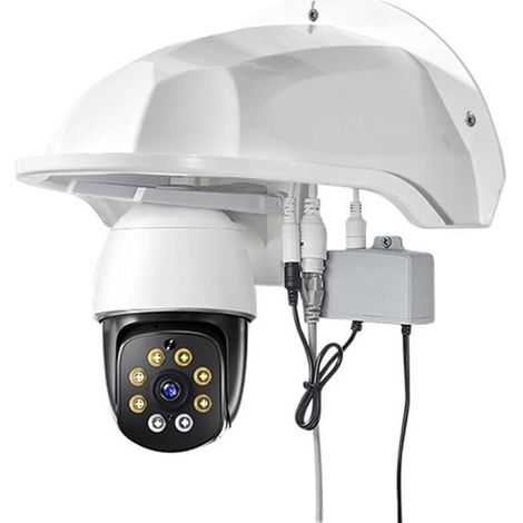 Ecleanfy - Housse De Protection Contre La Pluie Pour Caméra Extérieure Clignotante, Étui Universel Pour Caméra De Surveillance, Protection Maximale Contre L'Humidité Et Le Soleil, Blanc, 1 Pièce (1/4)