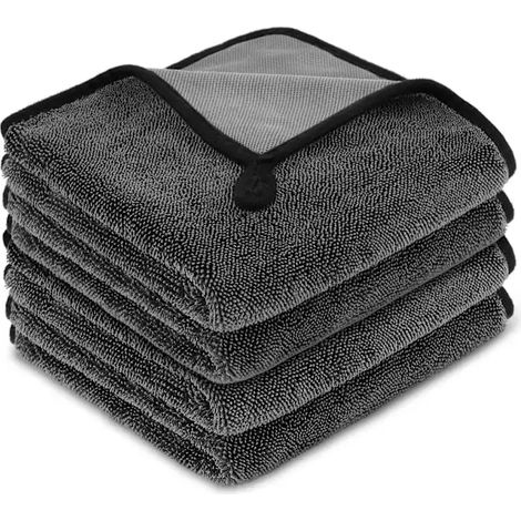 Serviette absorbante tressée en microfibre 40 x 40 cm, lot de 4 unités (1/4)