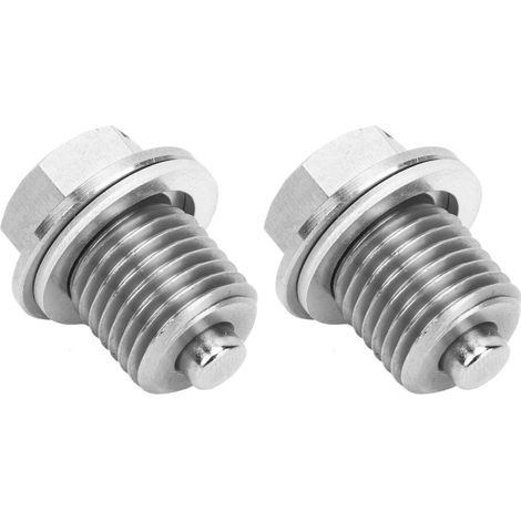 Bouchon de vidange magnétique M14x1.5 en acier inoxydable, paire de 2, pièce de rechange compatible Hyundai (1/5)