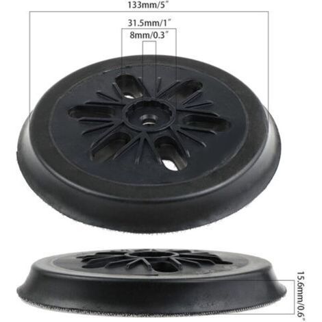 Plateau de ponçage pour ponceuse excentrique Bosch Gex 150 AC, PEX 15 AE, GEX 150 Turbo Ø 150 mm avec vis (1/4)
