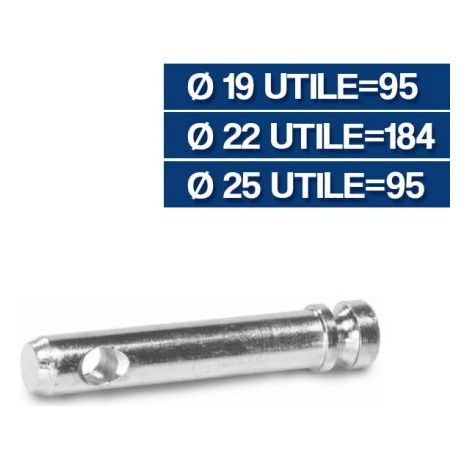 Perno con battuta senza catena in acciaio robusto e affidabile per fissaggi sicuri -19 mm / 1 Pezzo (1/3)