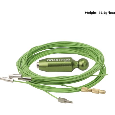 Herramienta Akantor para reparar cables de freno y mangueras de aceite de cuadros de bicicleta (embalaje verde [herramienta para roscas de cuadros]) (1/5)