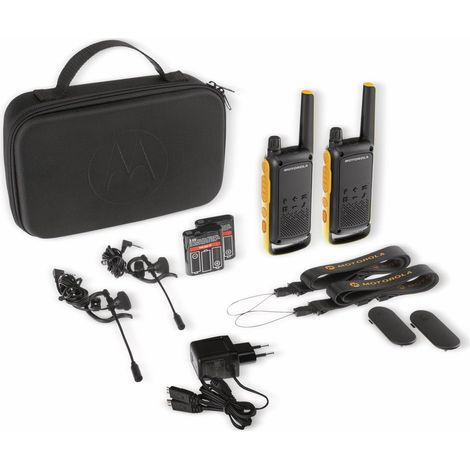 WALKIE-TALKIE TLKR-T82EXTREME NEGRO PACK2 PMR446/10KM/16CANALES/CLIP CINTURON/VOX/IMPERMEABL B8P00811YDEMAG TLKR T82 Extreme Duo-Radio PMR 10 Km-Noir/Jaune, Portée 10km (1/5)