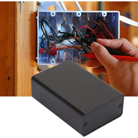 Elektronisches Projektgehäuse aus mattschwarzem Aluminium für Leiterplatten (1/5)