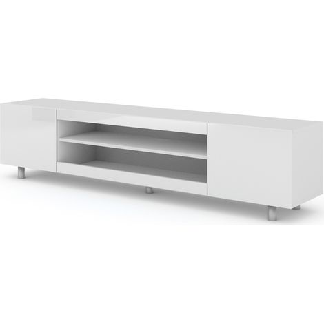 Mueble TV KATE 189 cm blanco brillante (1/4)