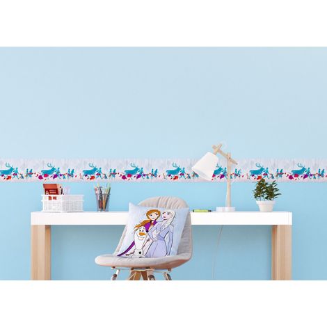 Frise auto-adhésive Disney - La Reine des Neiges 2 - modèle ombres dans la forêt - 5 M x 14 CM (1/3)
