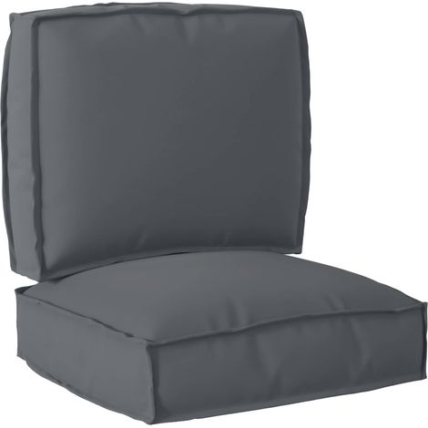 Palettenkissenset 2 pcs Anthrazit Oxford-Stoff (1/4)