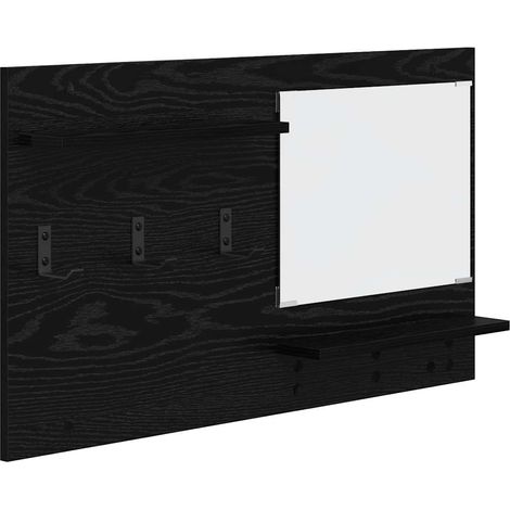 Maison Exclusive - Wandmontierter nachttisch Schwarz Eichen-Optik
