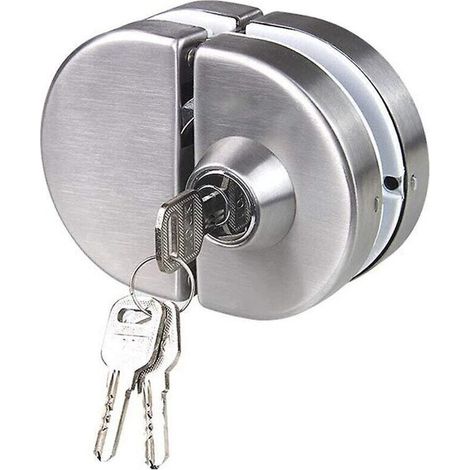 Serrure de porte à Double verre en acier inoxydable 304, crochets de porte sans cadre ouverts des deux côtés pour verre d'épaisseur 10-12mm (1/4)