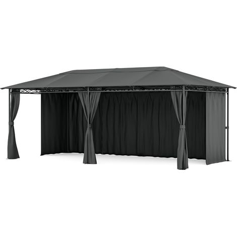 Blumfeldt Mondo - Gazebo, 3x6, con telaio in metallo e 4 pareti laterali